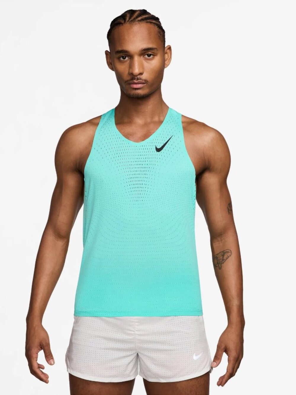 Nike AeroSwift Men's Dri-FIT ADV Running Singlet Turquoise Medium